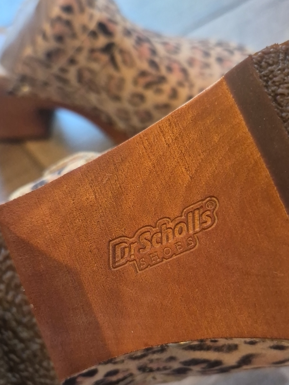 Dr. Scholl's Original Collection Joy Animal Print Stud Detail Platform Clogs, 8 - Picture 9 of 16